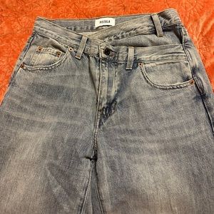 Pistola Bobbie Crossover High Waist Wide Leg Jeans, Nelson wash // 25